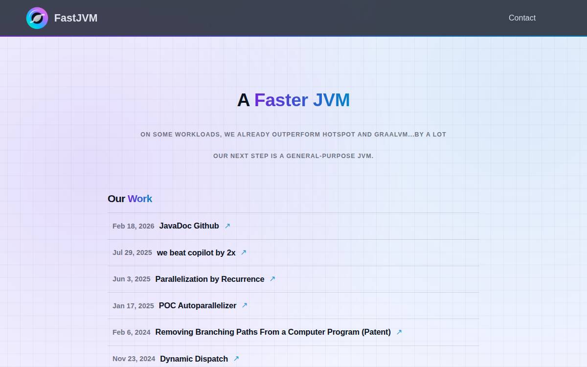 FastJVM website preview