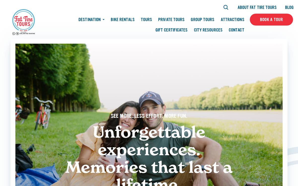Fat Tire Tours Holdings website preview