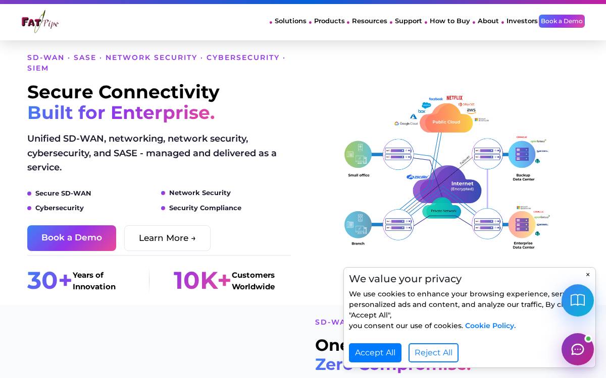 FatPipe website preview