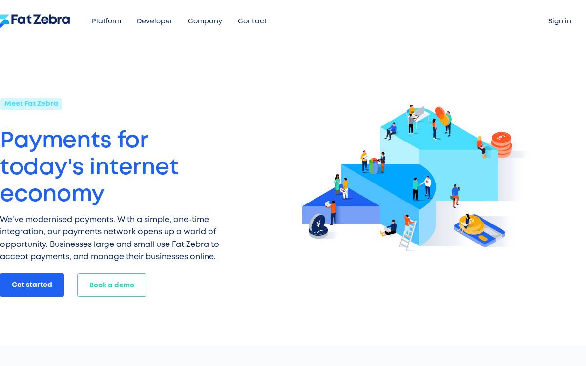 Fat Zebra website preview