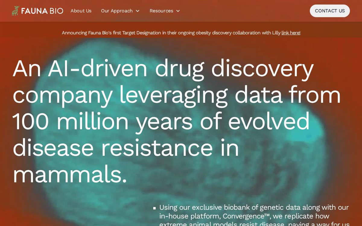Fauna Bio website preview