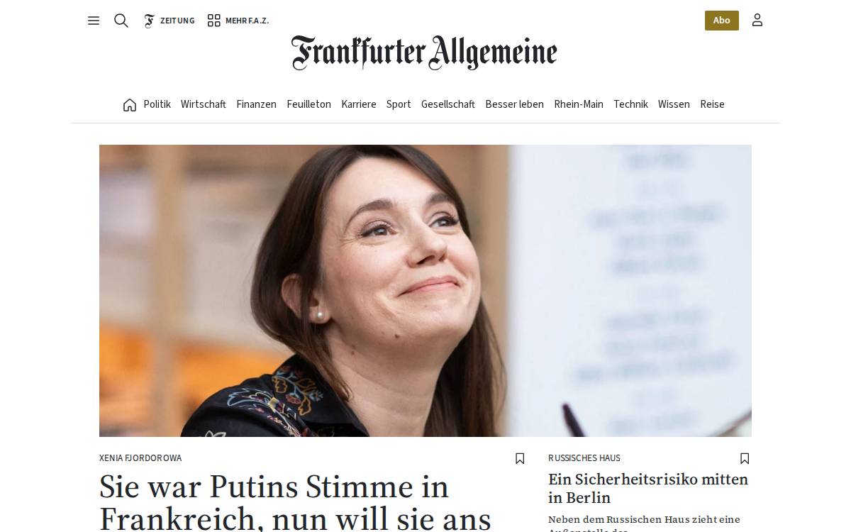 Faz website preview