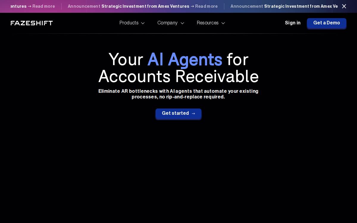 Fazeshift website preview