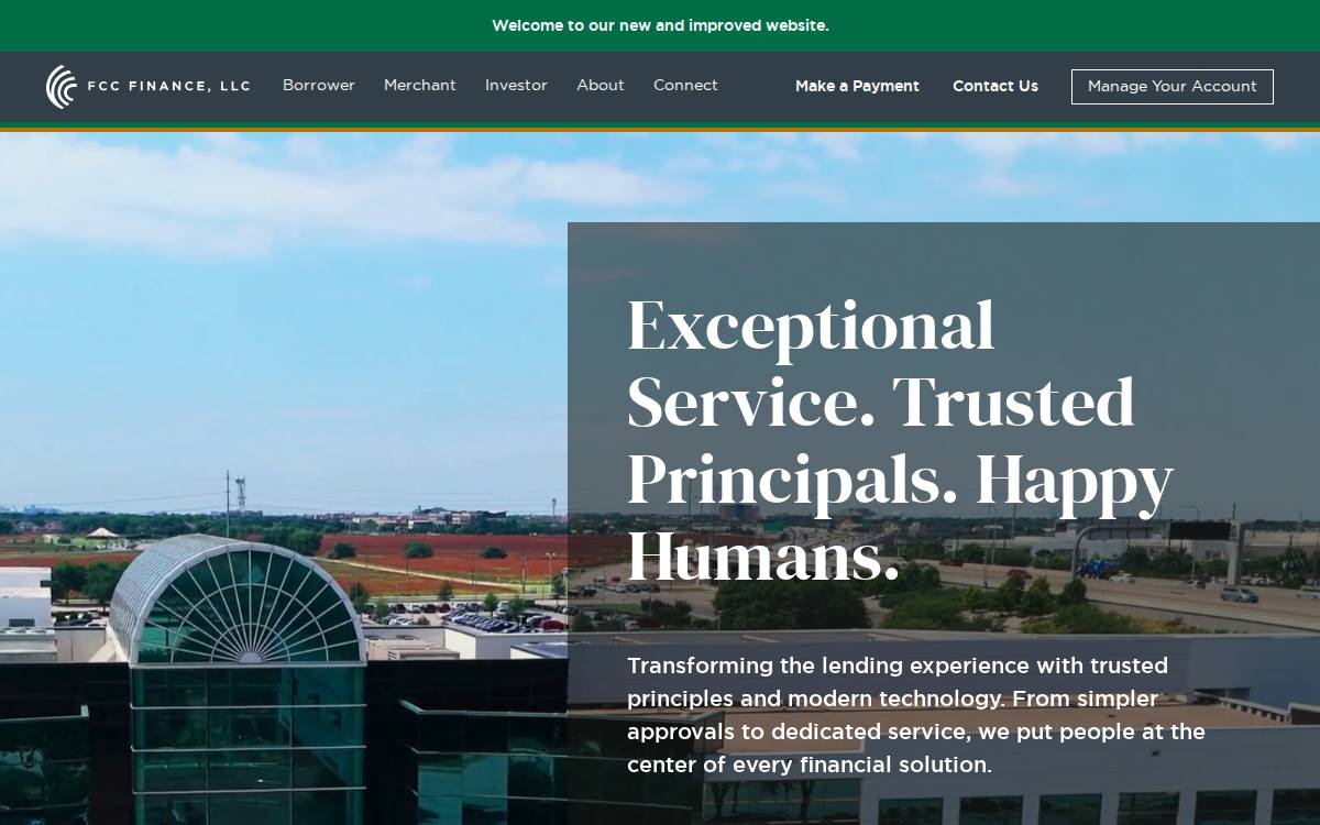 FCC Finance website preview