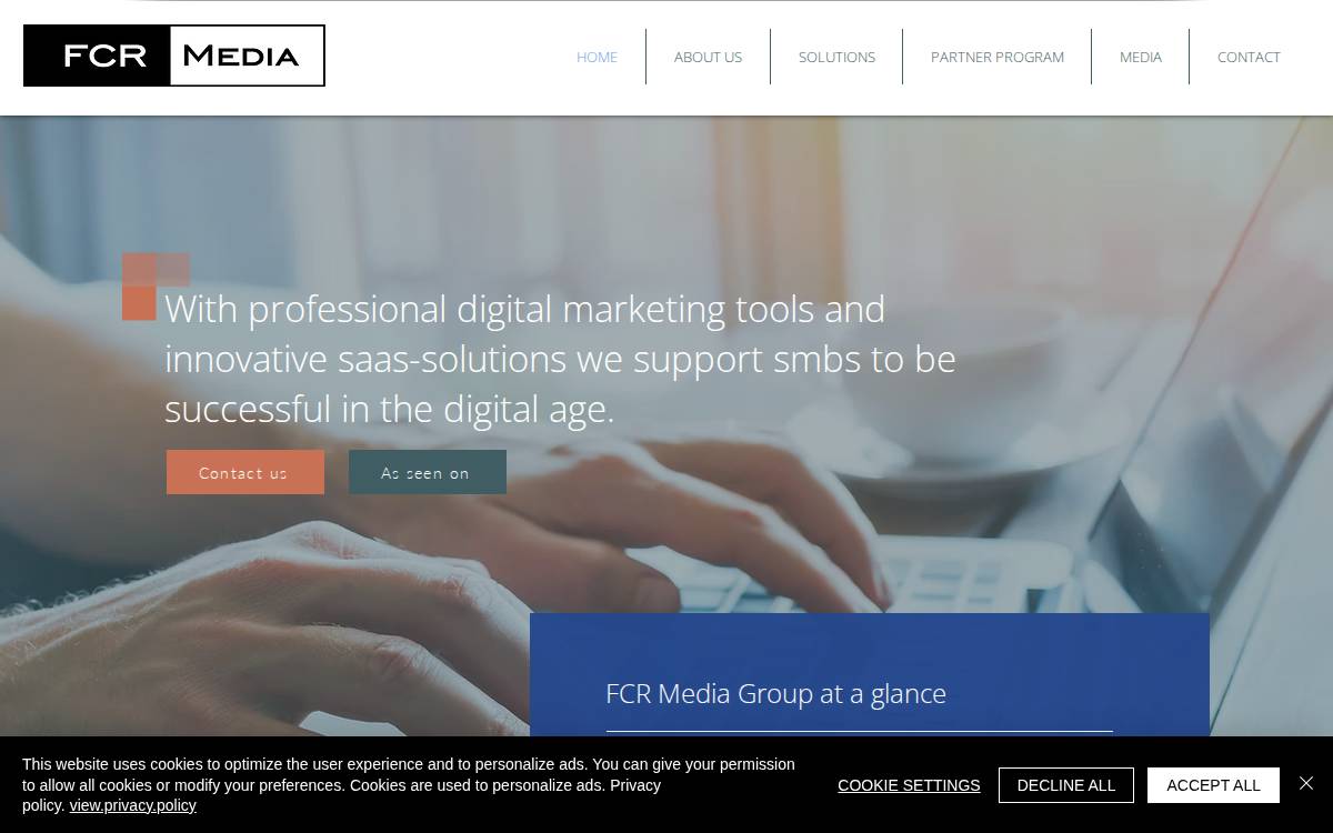 FCR Media website preview