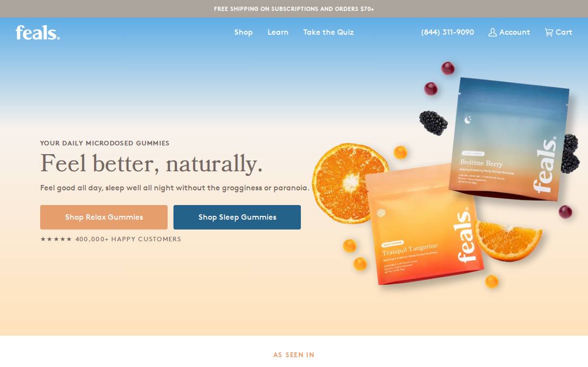 Feals website preview