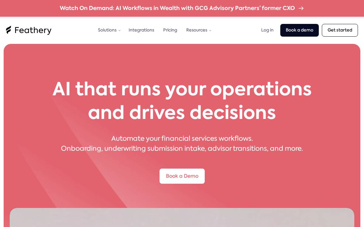 Feathery website preview