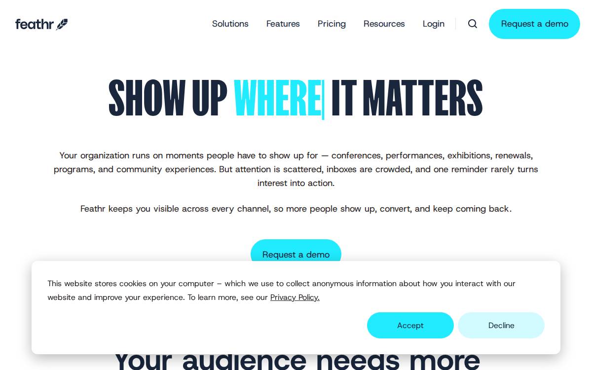 Feathr website preview