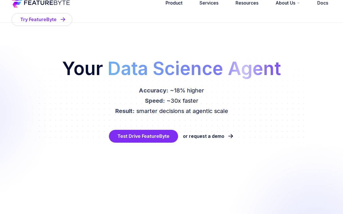 FeatureByte website preview