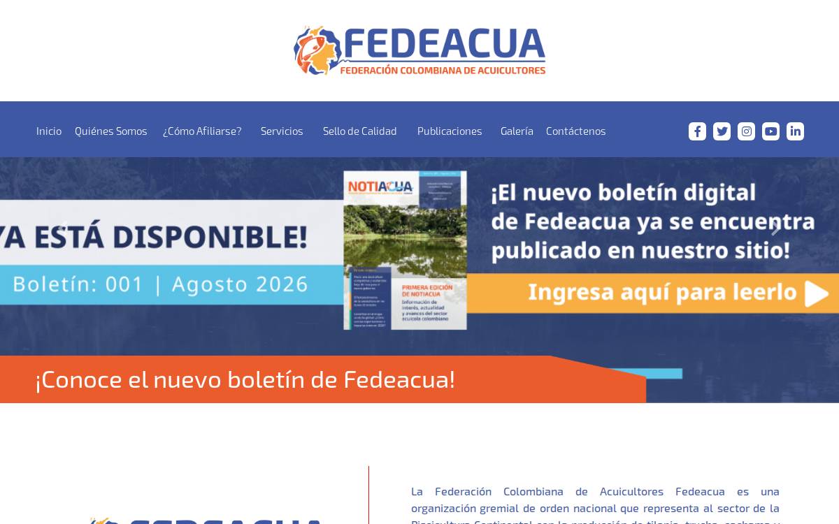 Fedeacua website preview