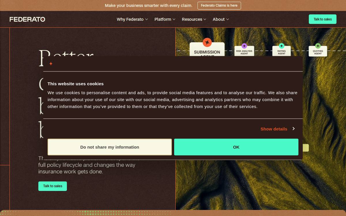 Federato website preview