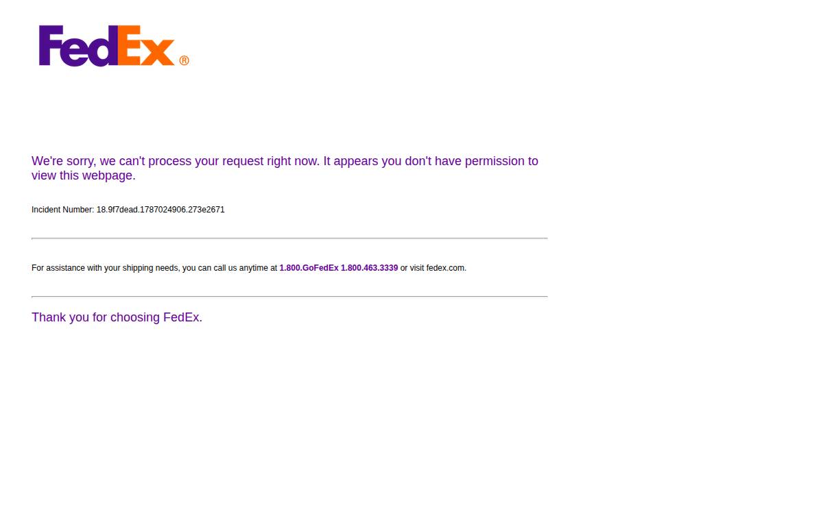 FedEx website preview