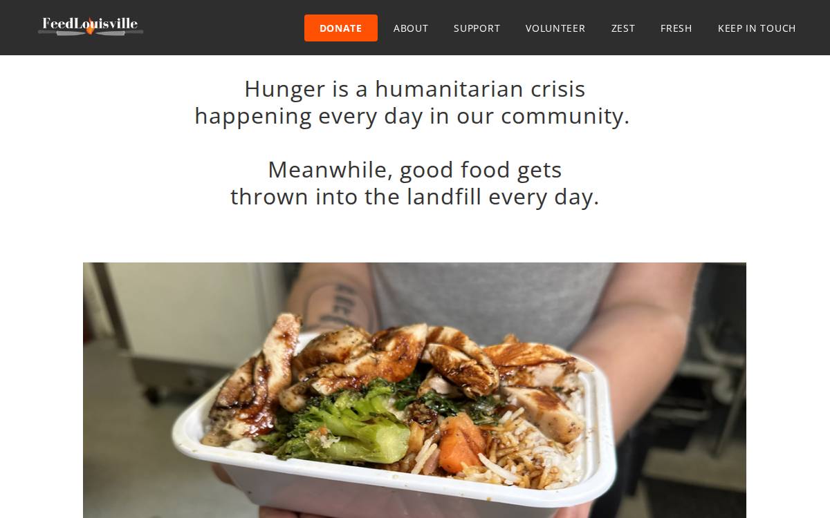 Feed Louisville website preview