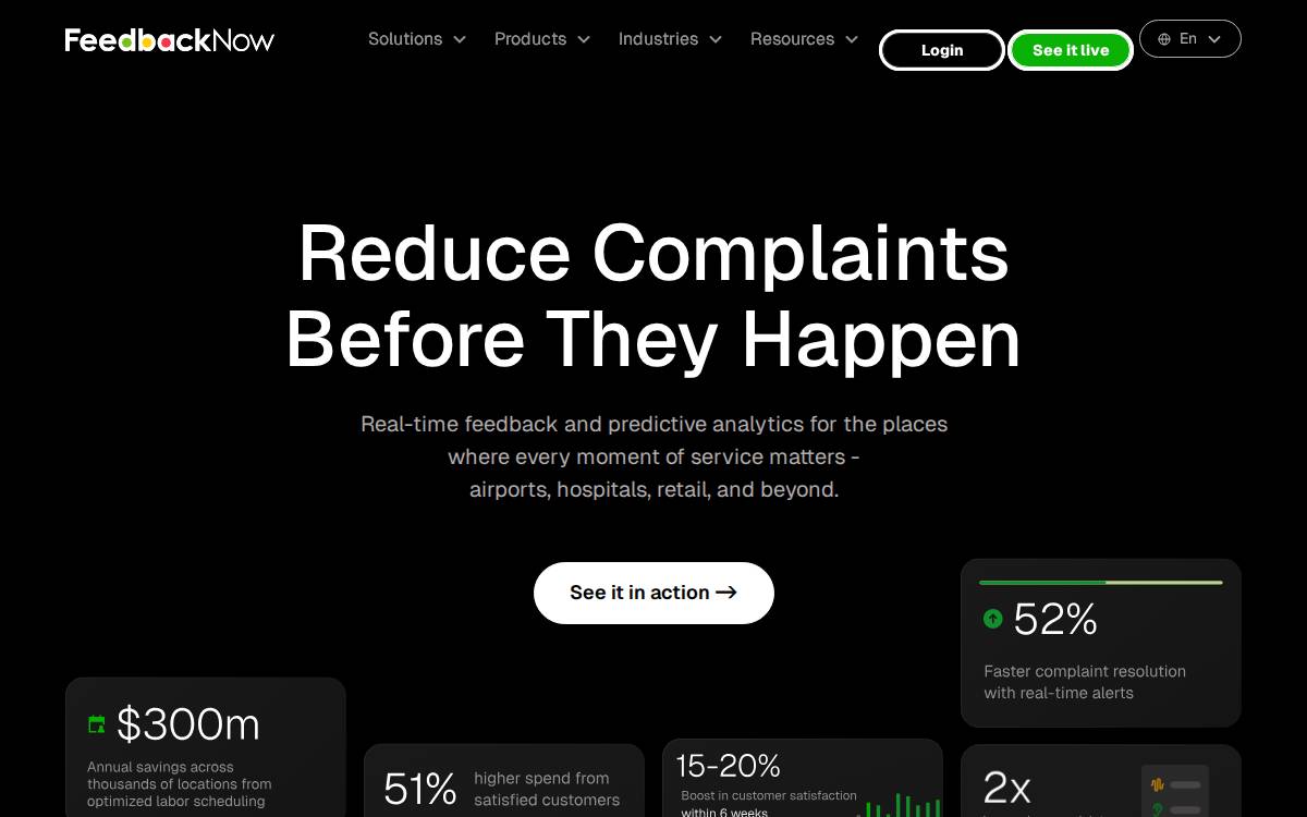 FeedbackNow website preview