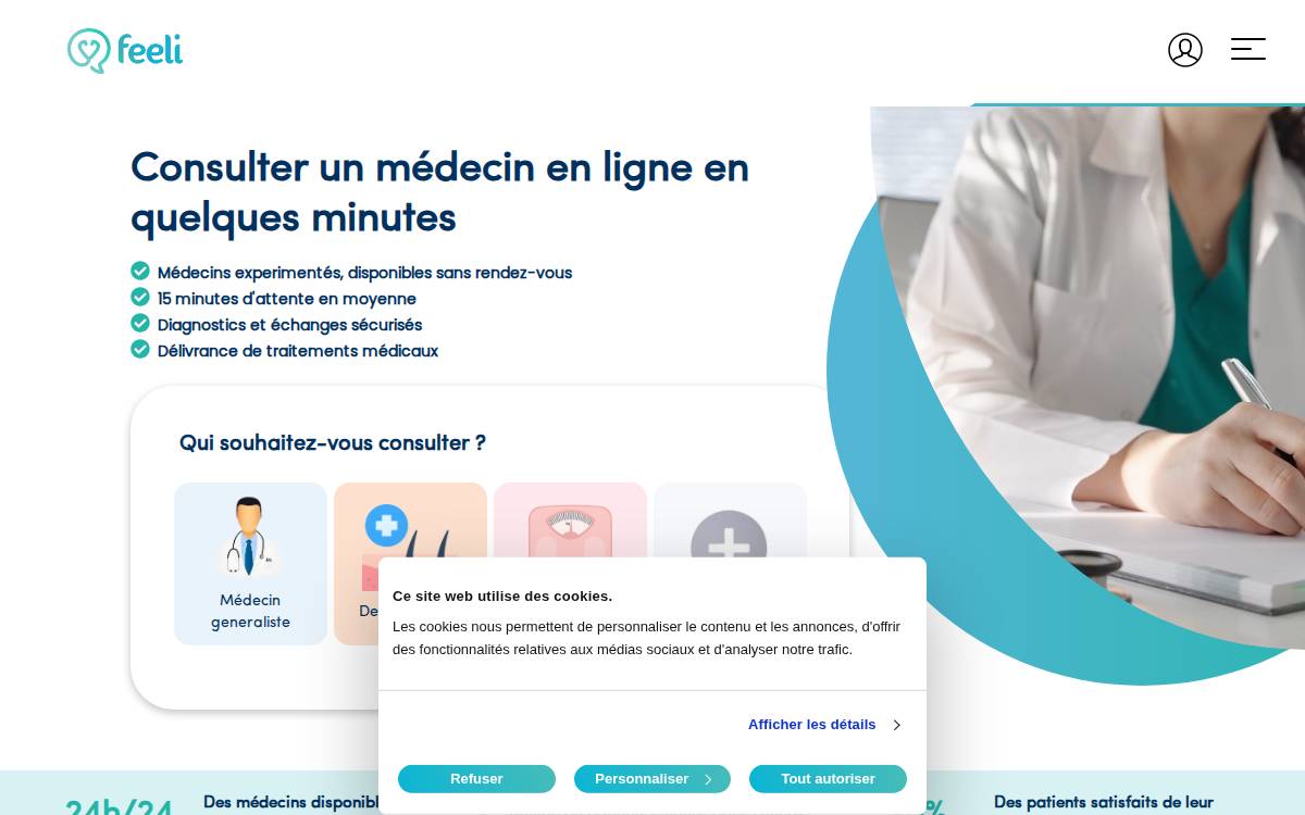 Feeli website preview