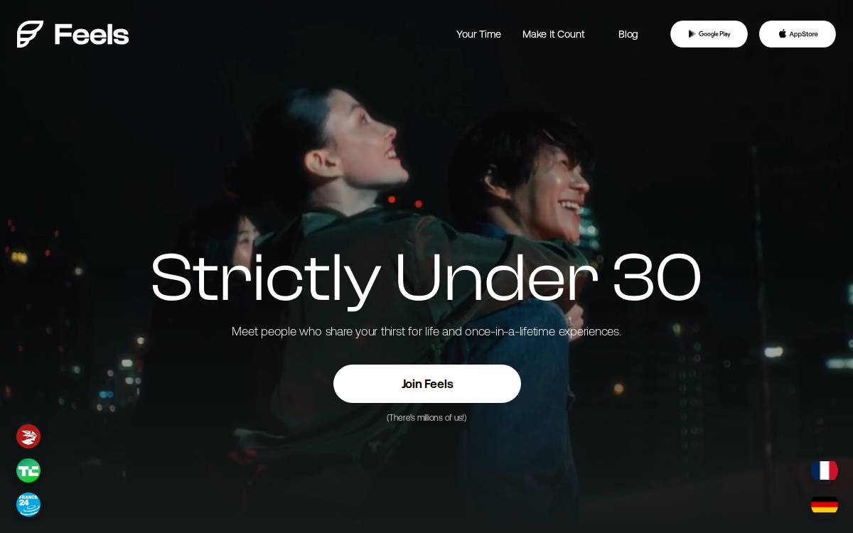 Feels website preview