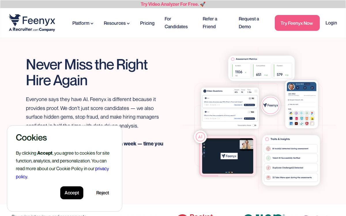 Feenyx website preview