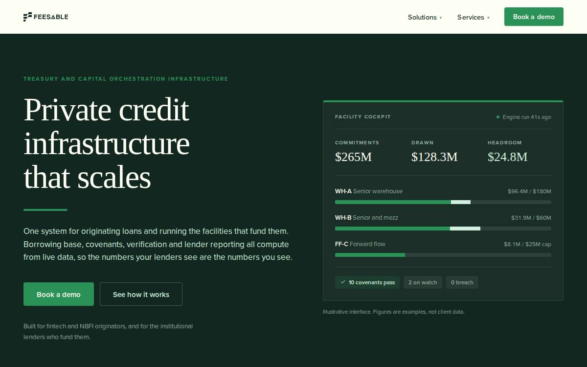 Feesable website preview