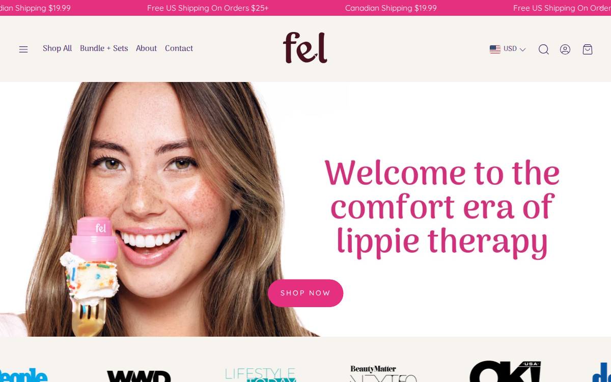 Fel Beauty website preview