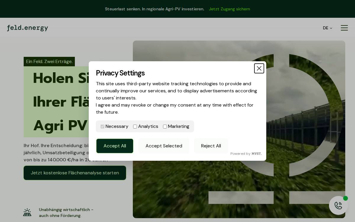 Feld Energy website preview
