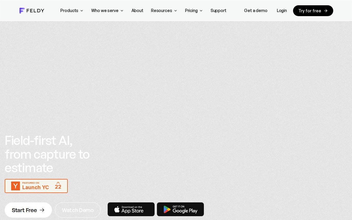 Feldy website preview