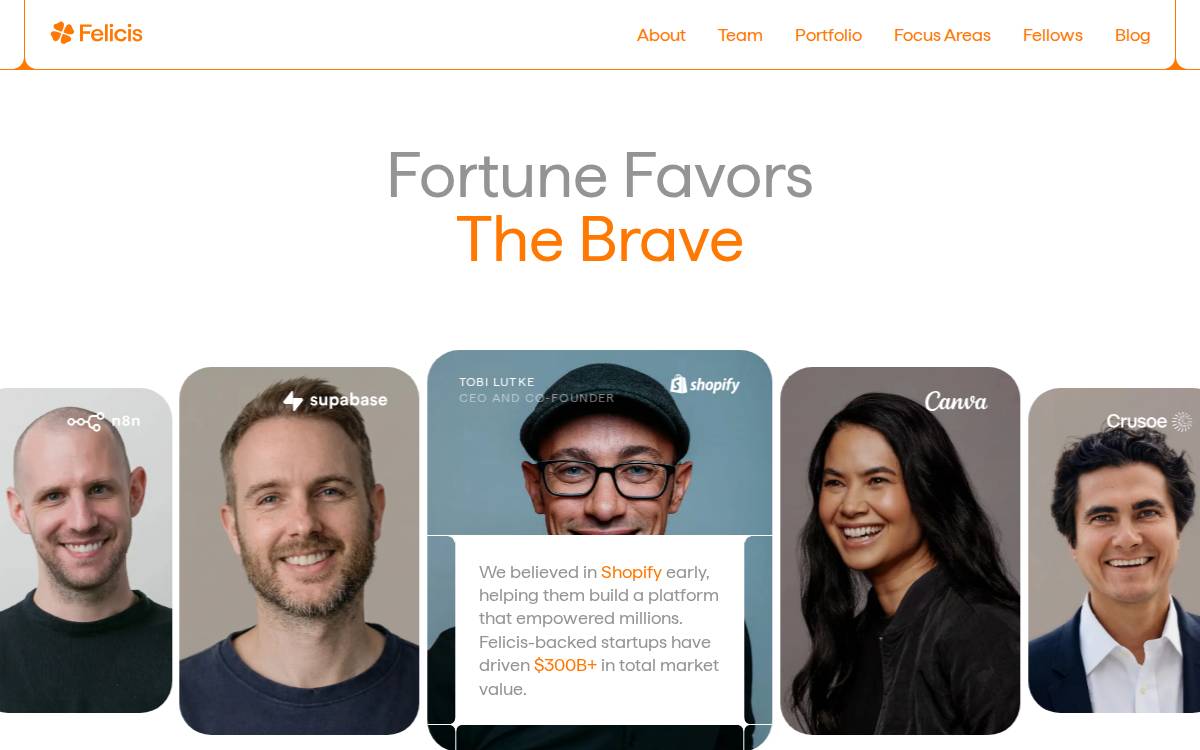 Felicis website preview