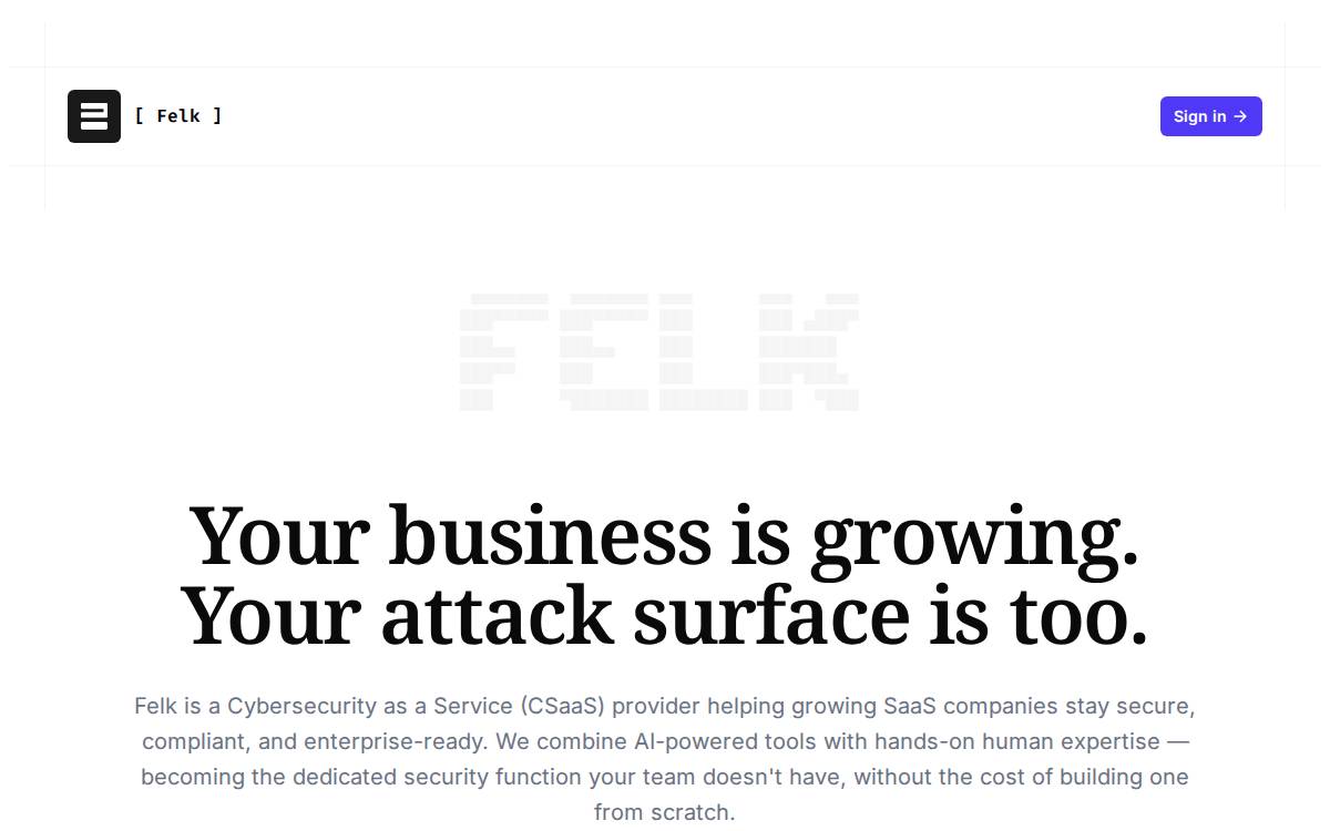 Felk website preview