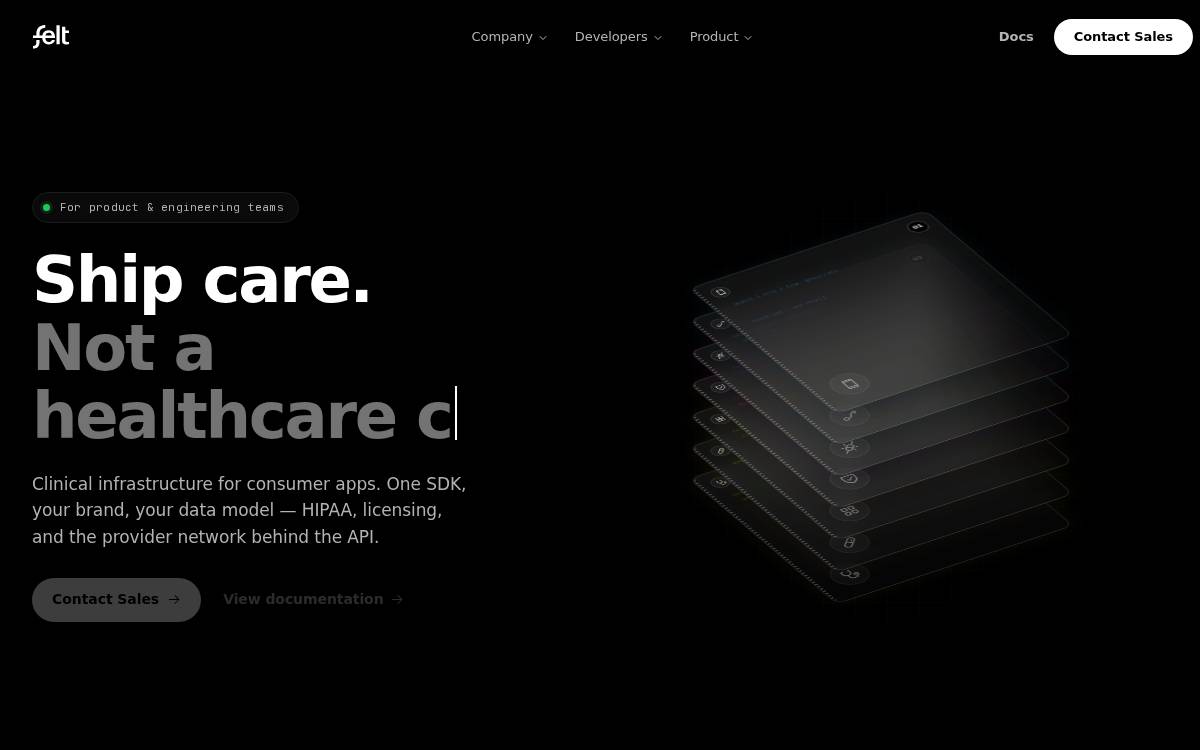 Felt Clinic website preview