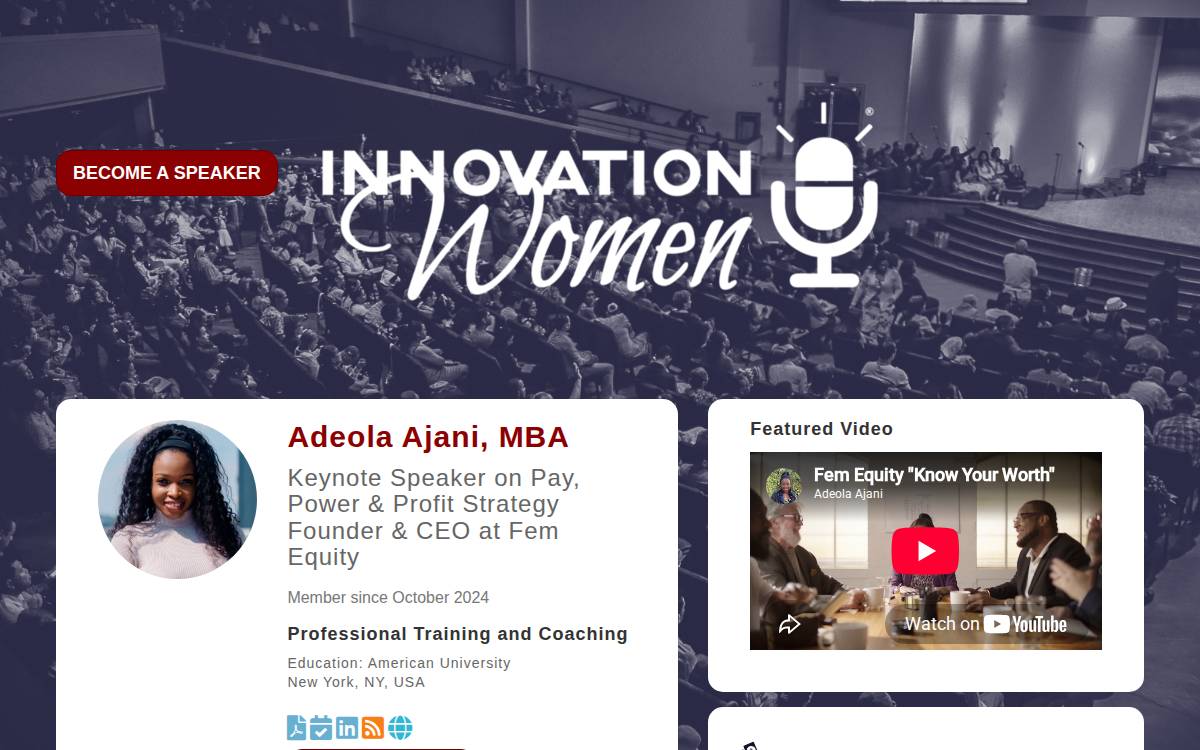 Fem Equity website preview
