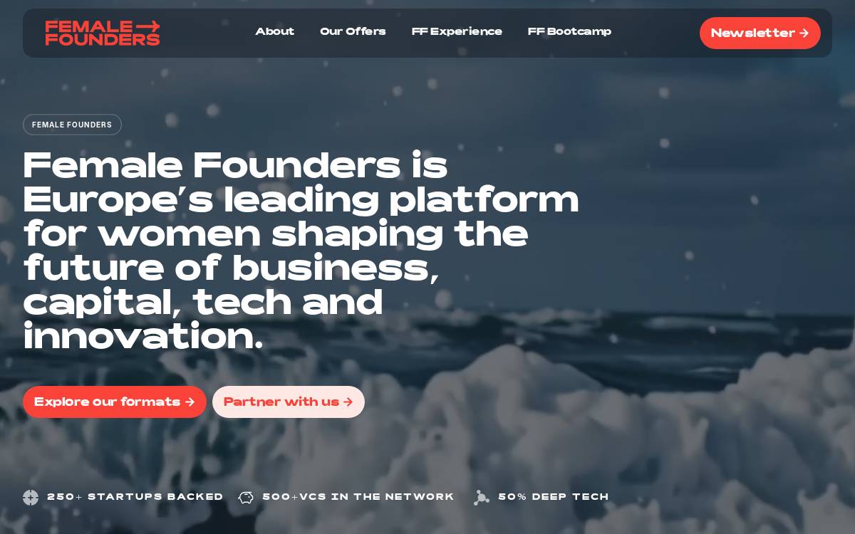 Female Founders website preview