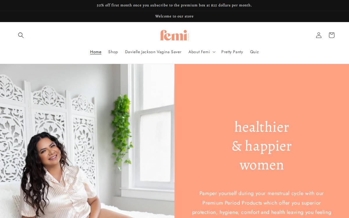 Femi Secrets website preview
