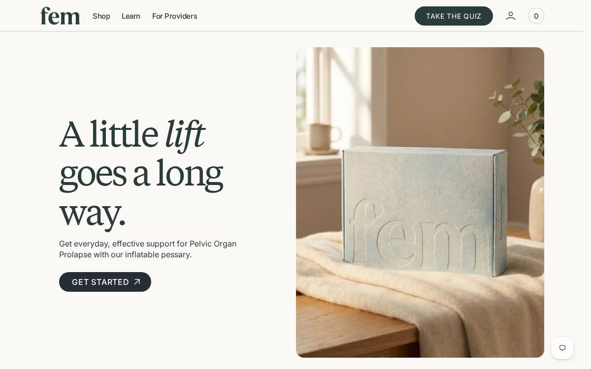 FemTherapeutics website preview