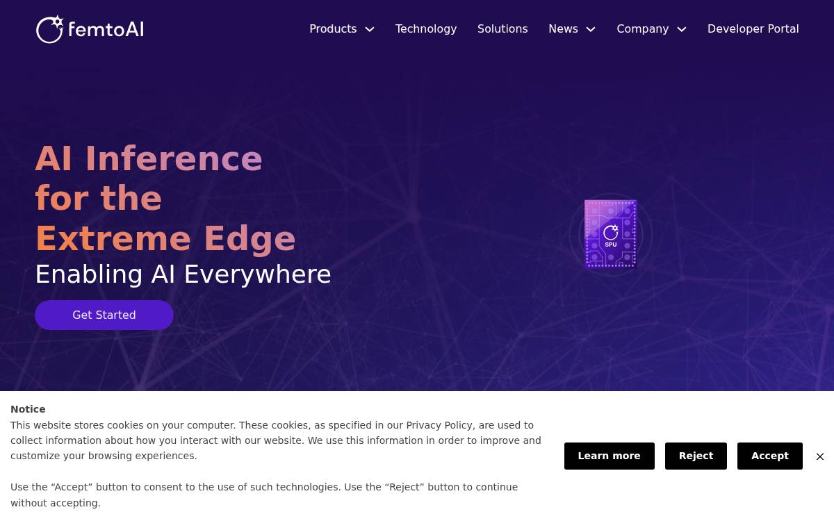 FemtoAI website preview