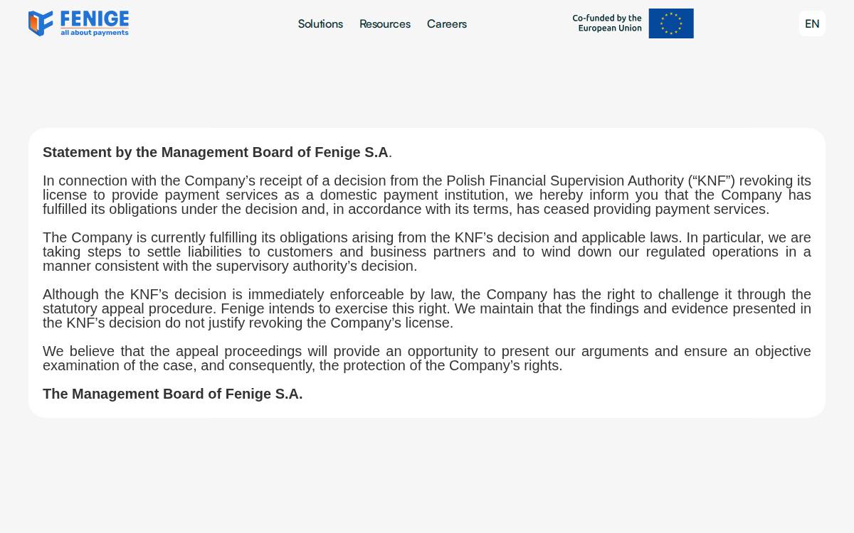 Fenige website preview
