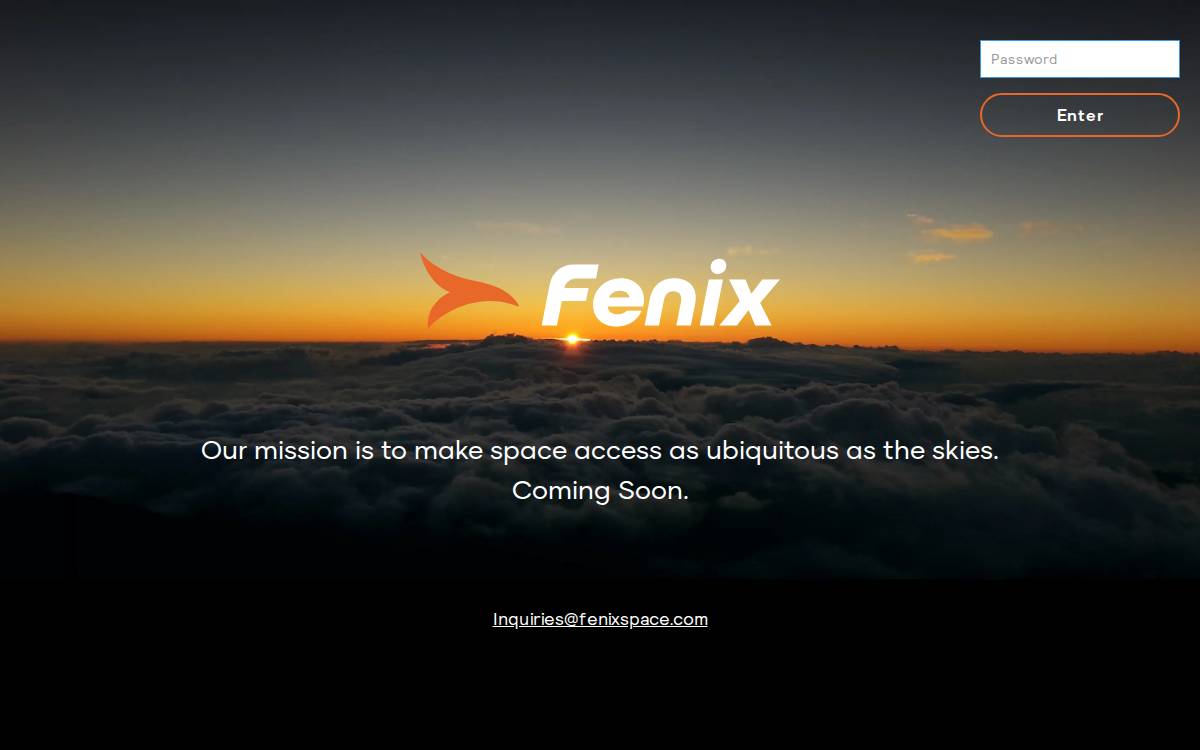 Fenix Space website preview