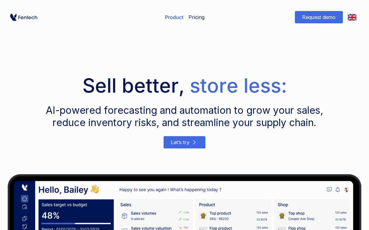 Fentech website preview