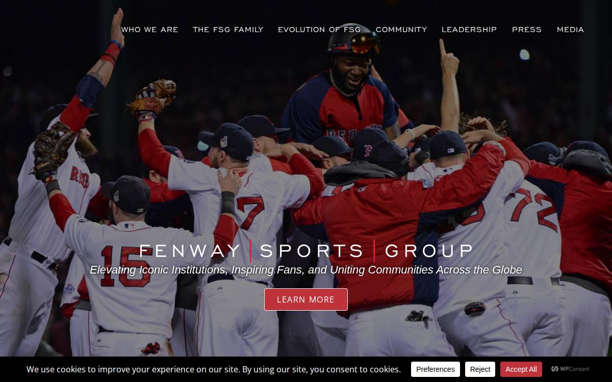 Fenway Sports Group website preview