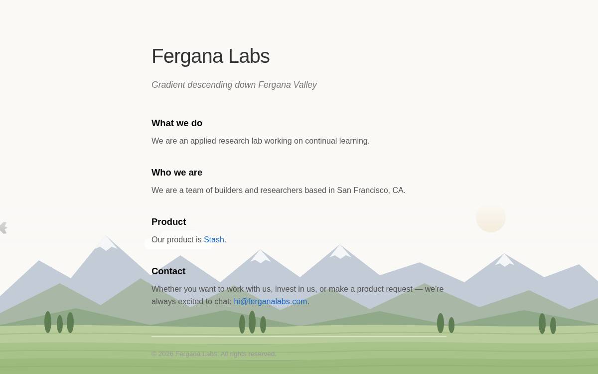 Fergana Labs website preview