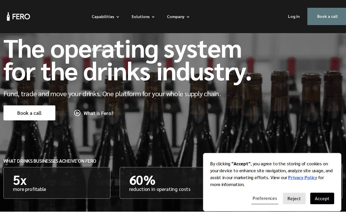 Ferovinum website preview