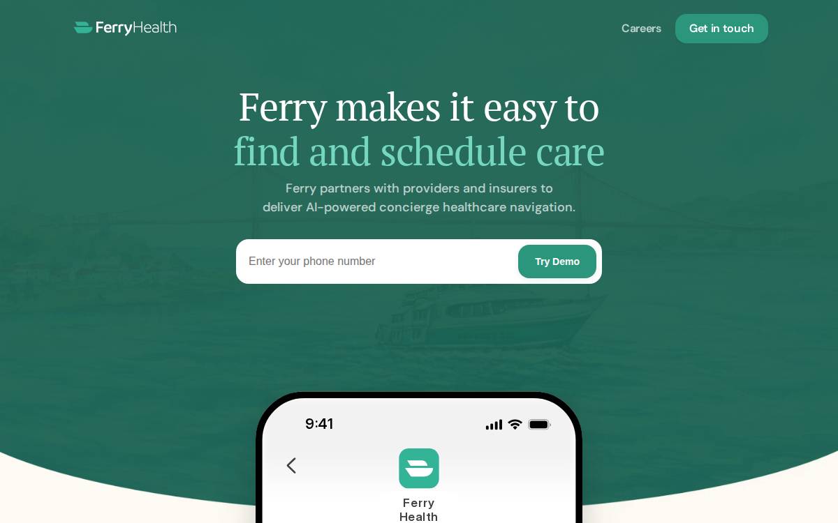 Ferry Health website preview