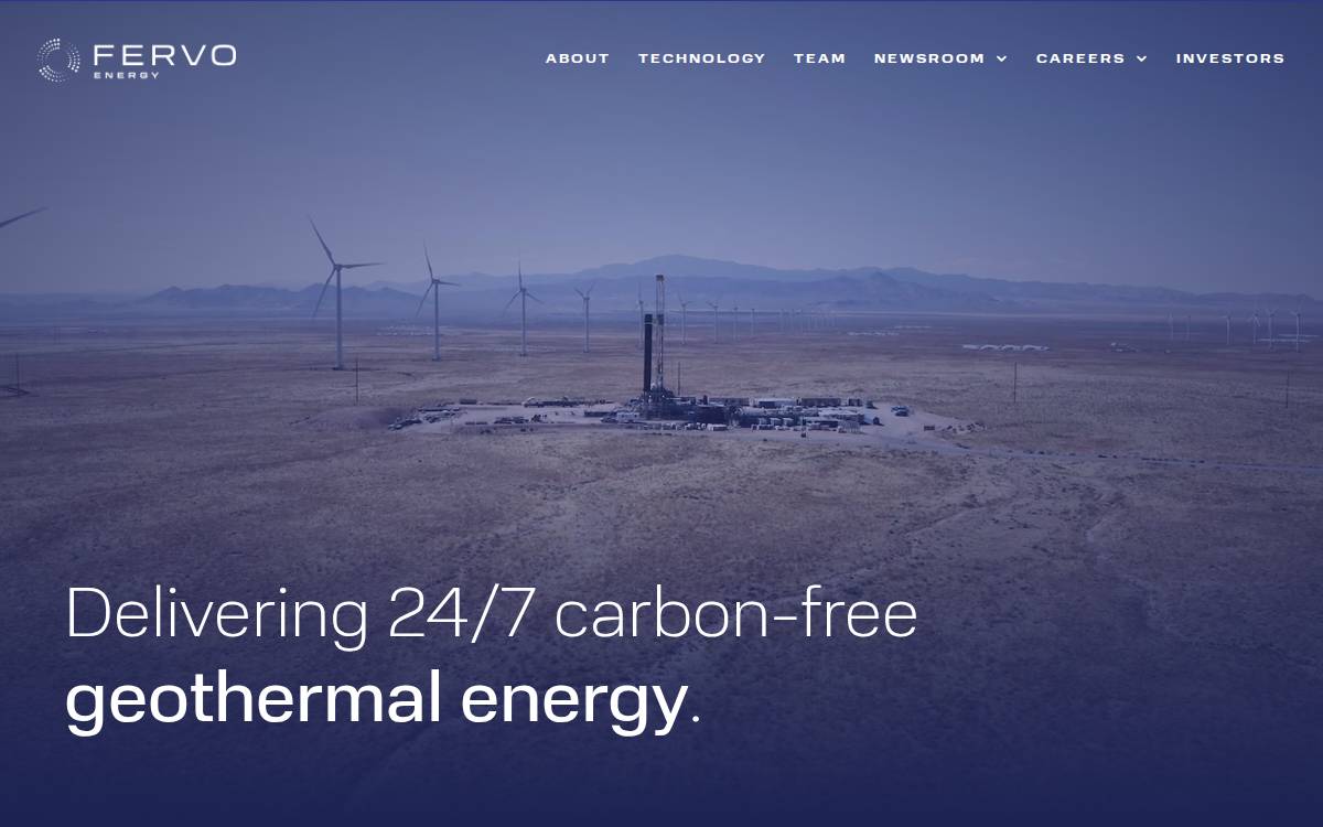 Fervo Energy website preview