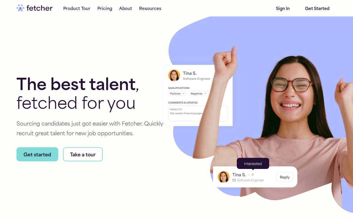 Fetcher website preview