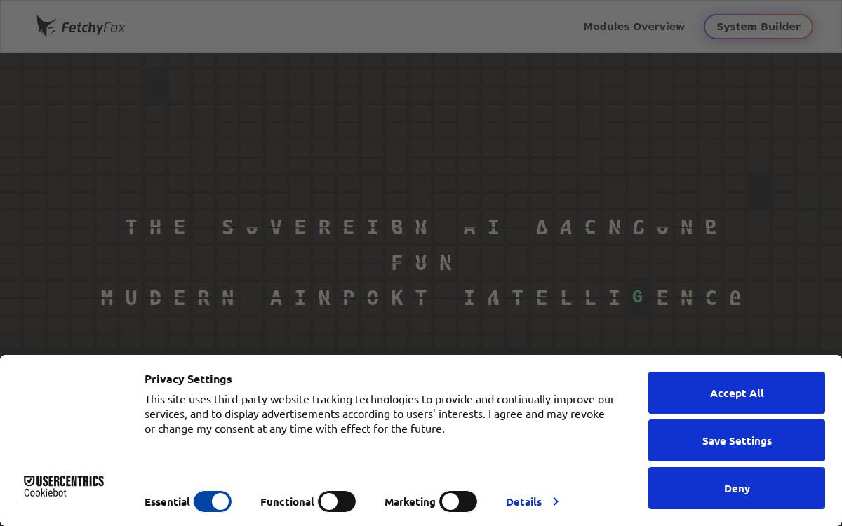 FetchyFox AI website preview