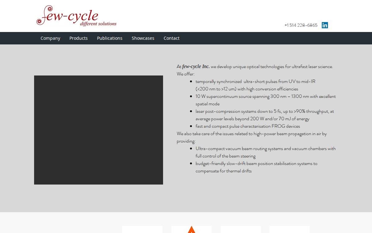 few-cycle Inc. website preview