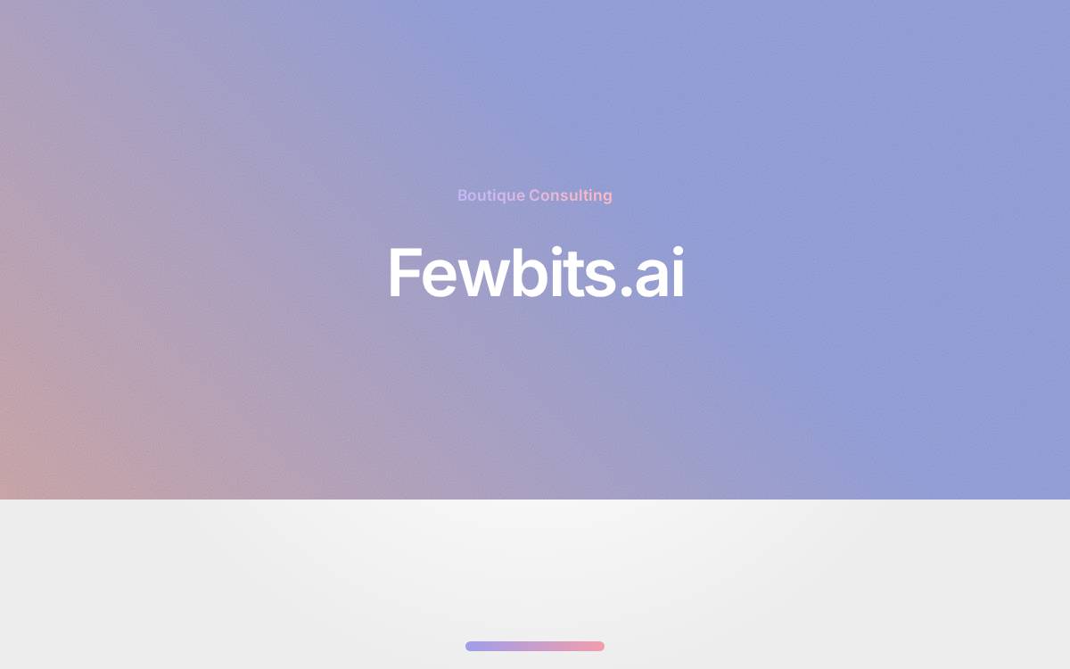 Fewbits website preview