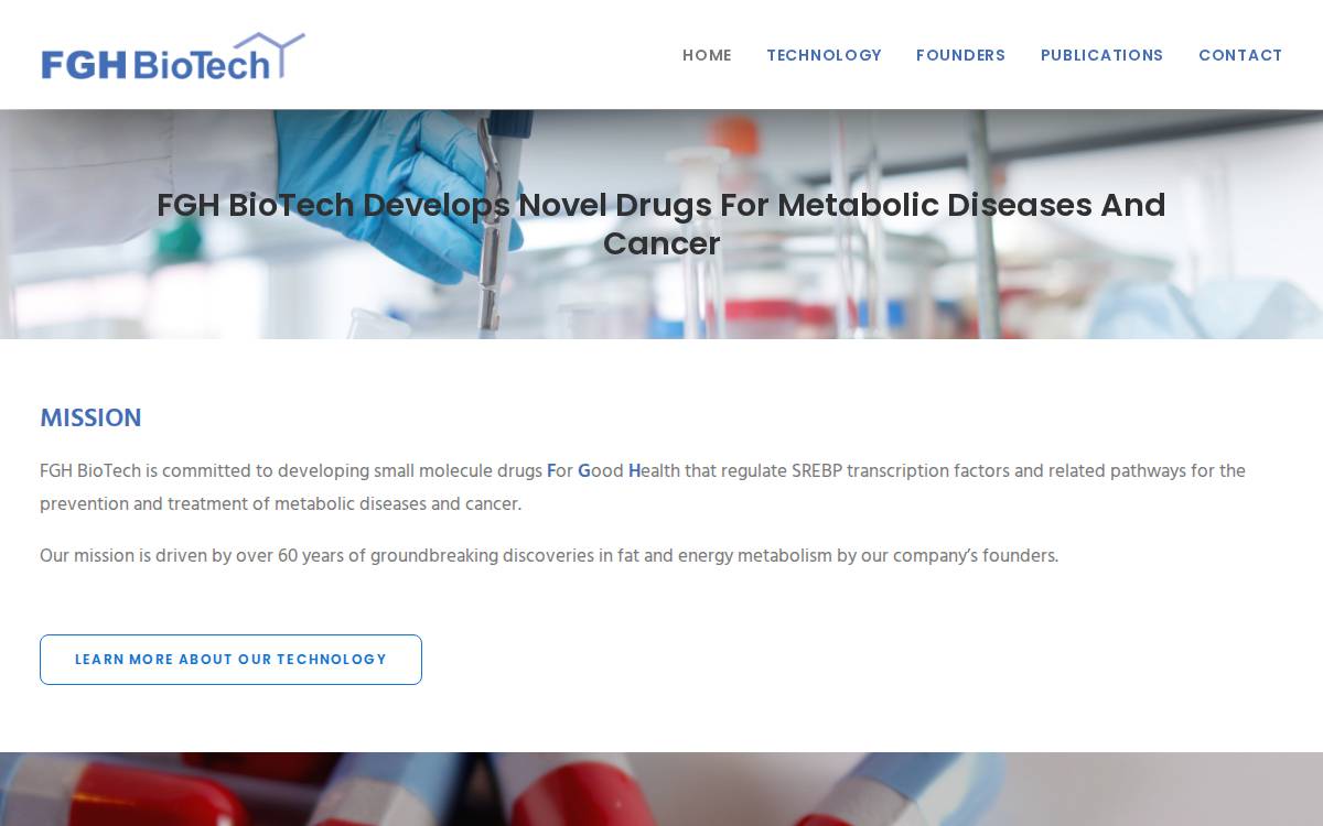 FGH Biotech website preview