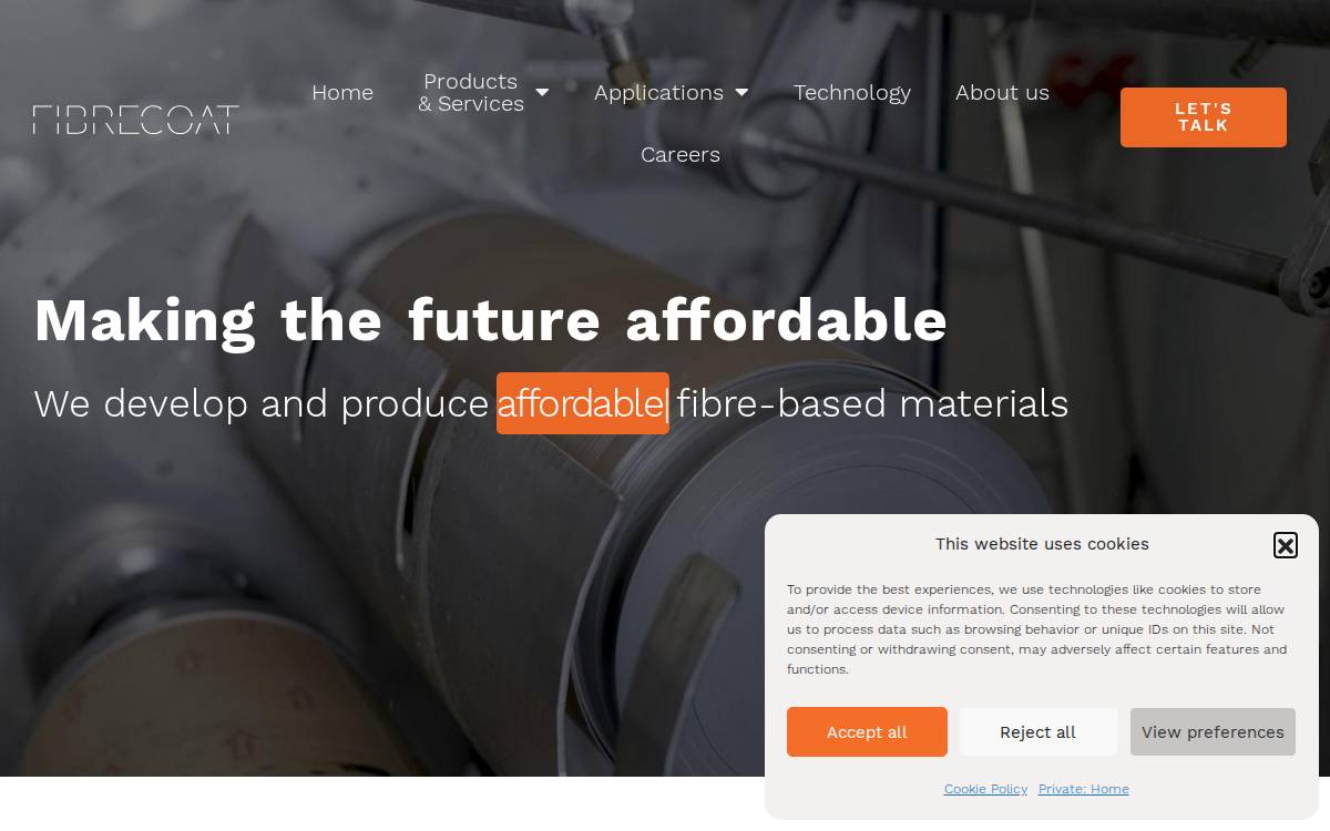 Fibrecoat website preview