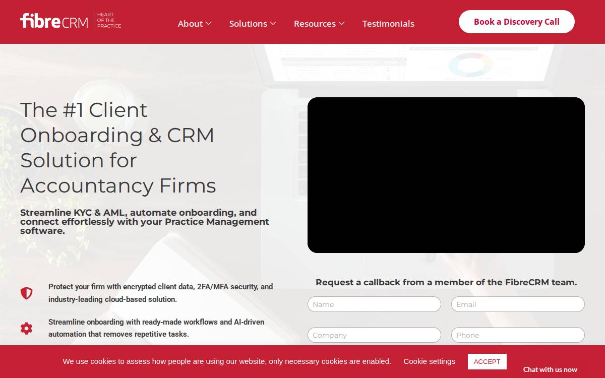 FibreCRM website preview