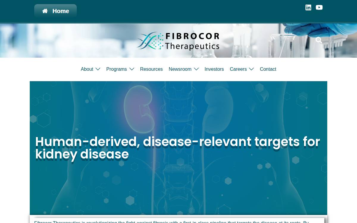 Fibrocor website preview