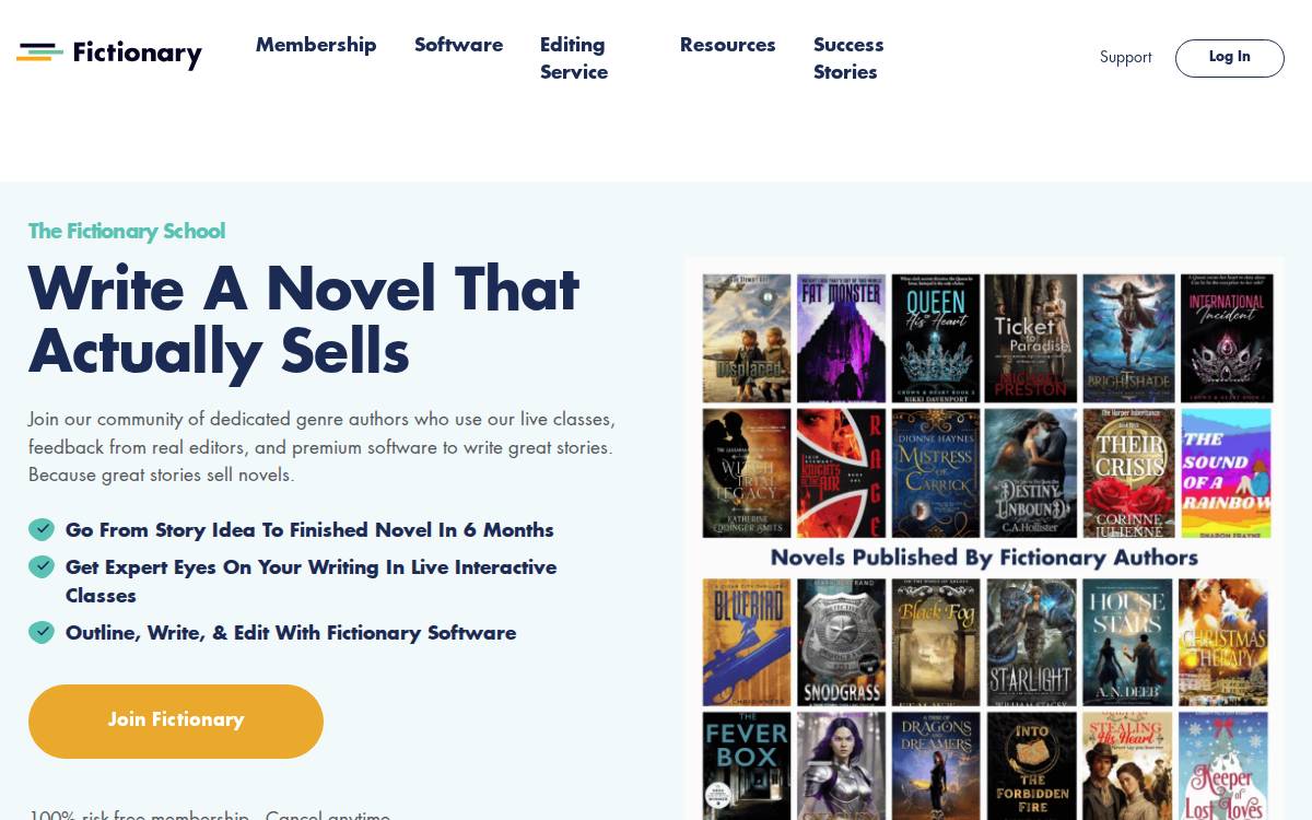 Fictionary website preview
